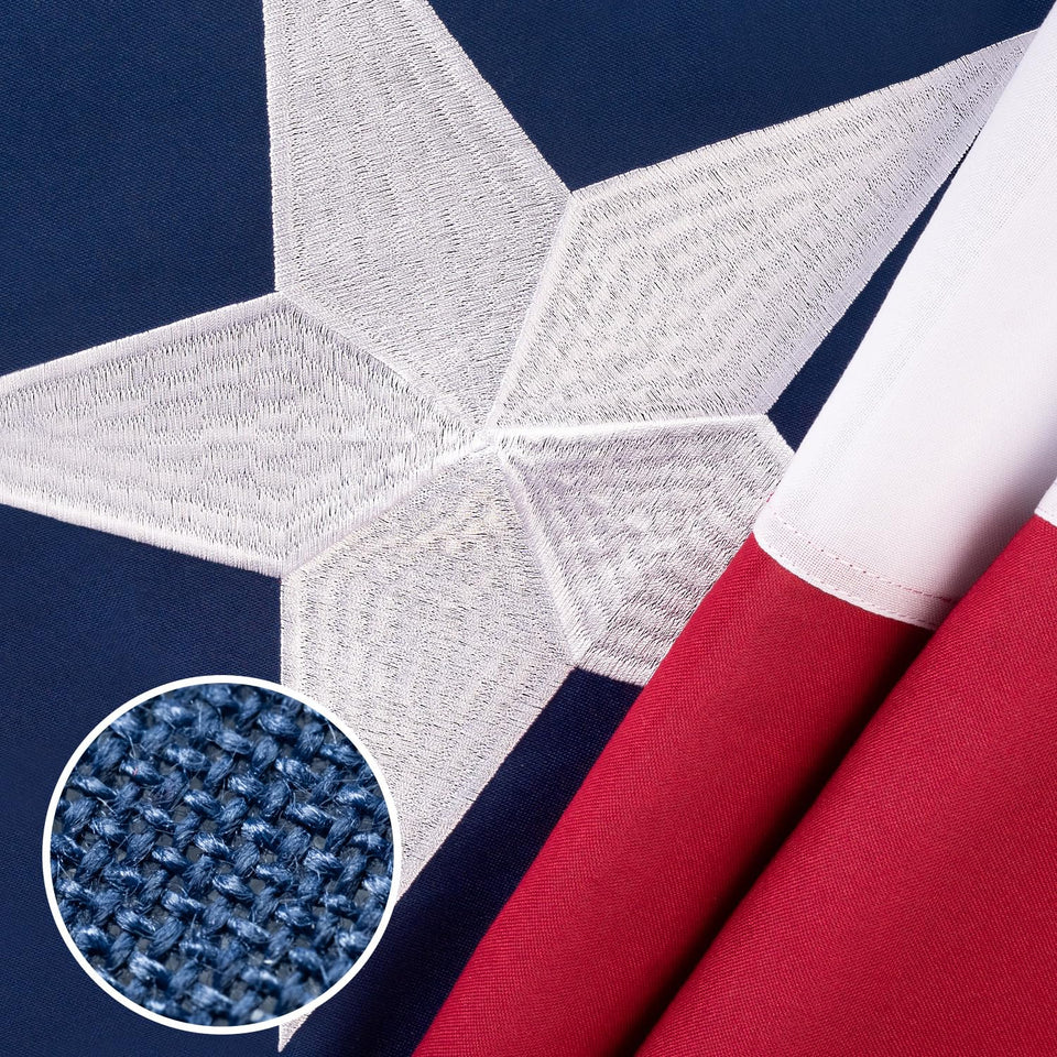 XIFAN Texas flag front view demonstrates sturdy build for outdoor display