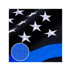 XIFAN Thin Blue Line flag 3x5 front view with vivid colors for outdoor display.