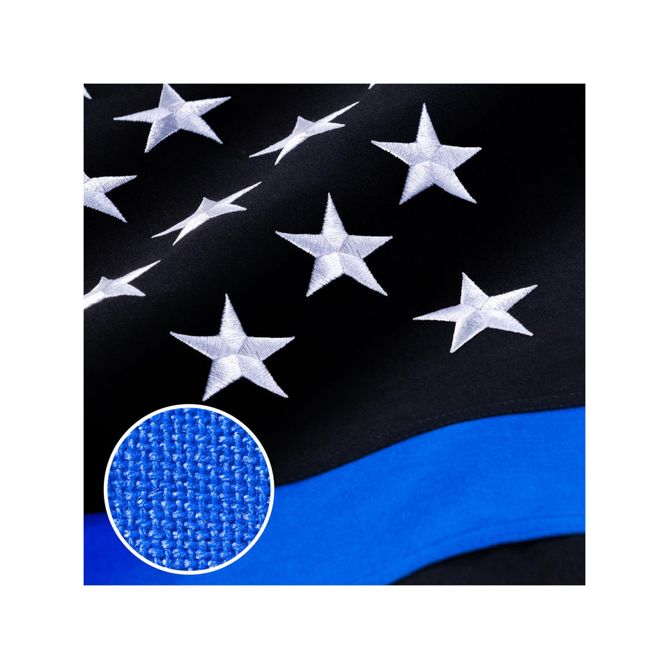 XIFAN Thin Blue Line flag 3x5 front view with vivid colors for outdoor display.