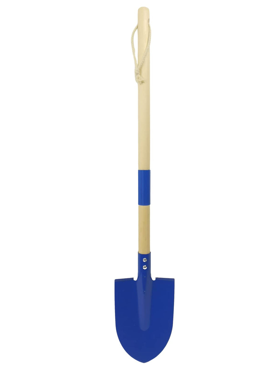 Xifando kids-size garden shovel with wooden handle, blue, ideal for soil loosening