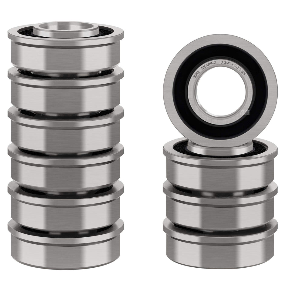 XIKE flanged ball bearing with 3/4 in ID and 1-3/8 in OD for durable replacement