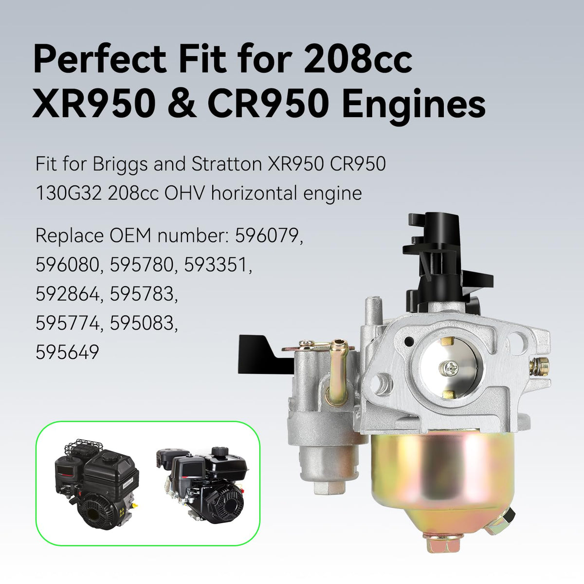 XIKOBY air filter for 208cc kit; cleaner intake for steadier performance.