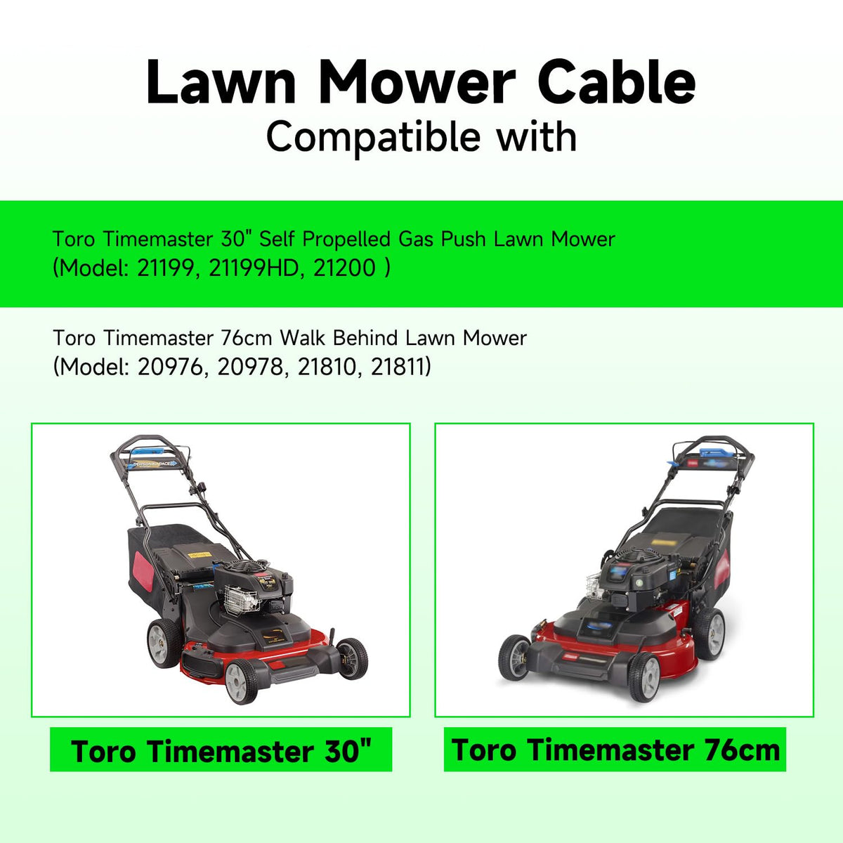 XIKOBY 78-inch overall length supports multiple mower configurations.