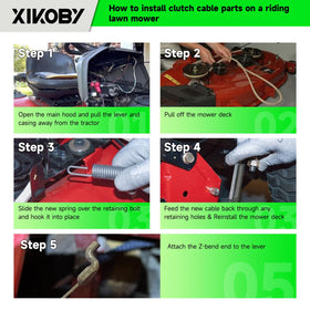 XIKOBY z-bend end 946-04173e cable fits mower decks with ease