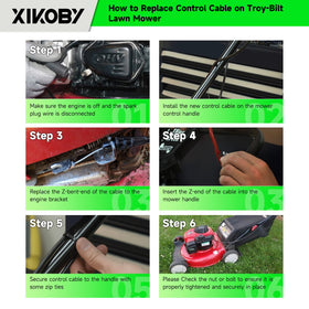 XIKOBY Heavy-duty lawn mower control cable withstands regular use.