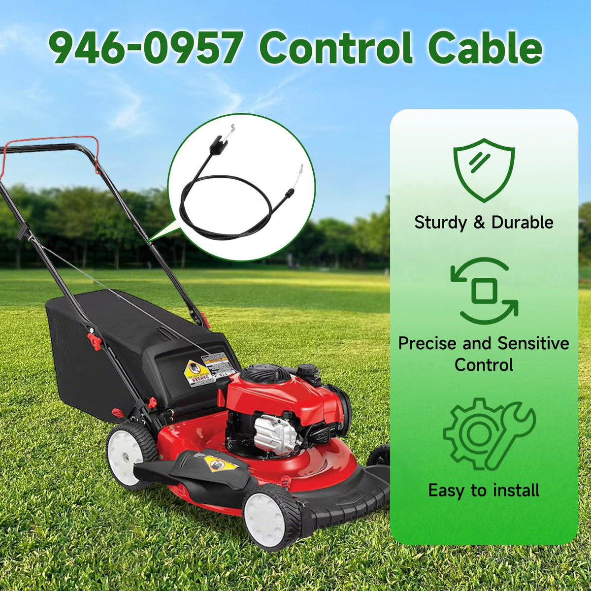 XIKOBY non-extension spring control cable provides dependable, precise engagement.
