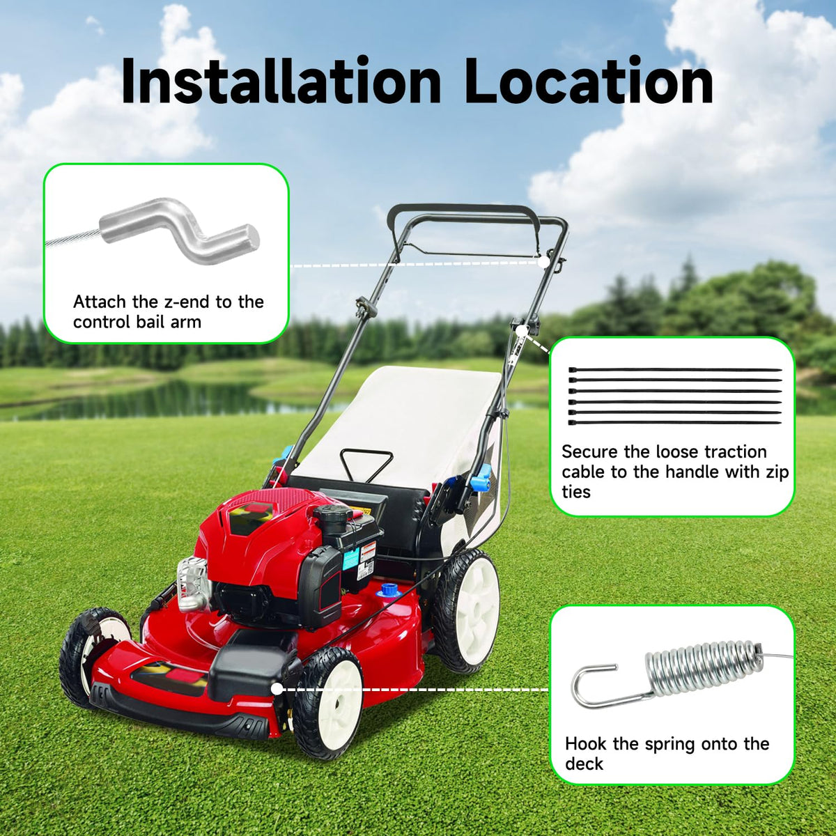 XIKOBY 60-530 traction cable for Toro front-drive, reliable lawn care