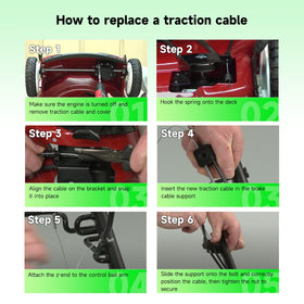 XIKOBY 68-inch traction cable length, fits Toro Recycler drive system