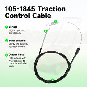 XIKOBY Z bend end traction cable, simple installation on Toro mowers