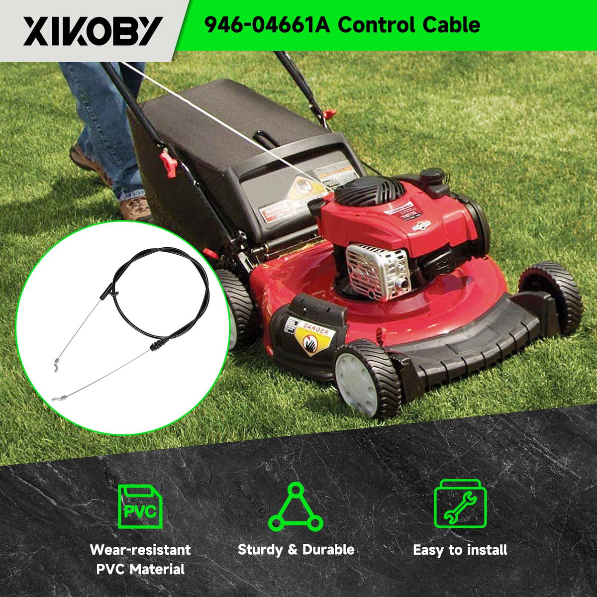 XIKOBY replacement for Troy-Bilt TB110 throttle cable ensures smooth throttle action.