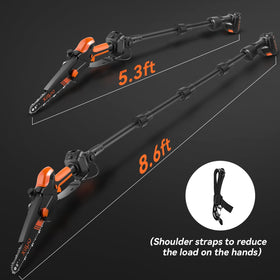 Xilpo 8-inch mini chainsaw easily cuts through small branches.