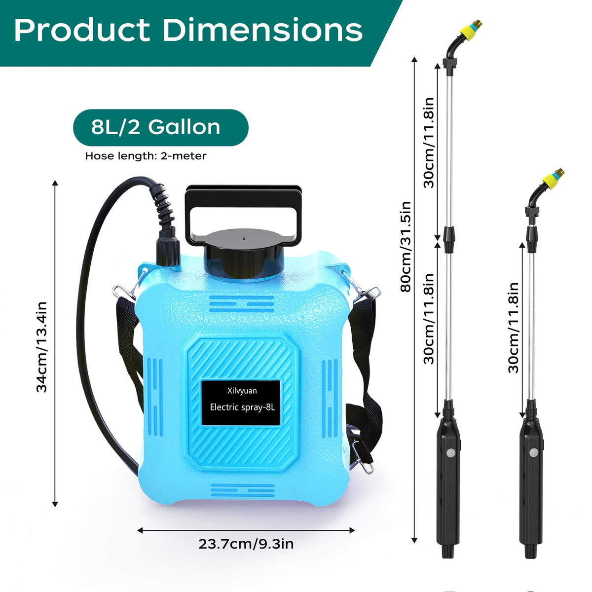 XILVYUAN 2-gallon mist nozzle delivers delicate coverage for fragile plants.