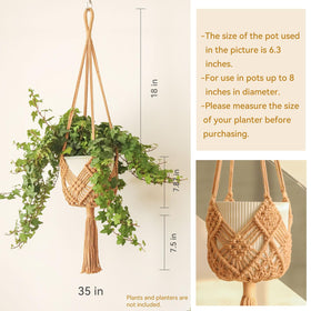 XINBOR Up-to-8-Inch Pot Hanger: secure support for medium planters in living spaces.