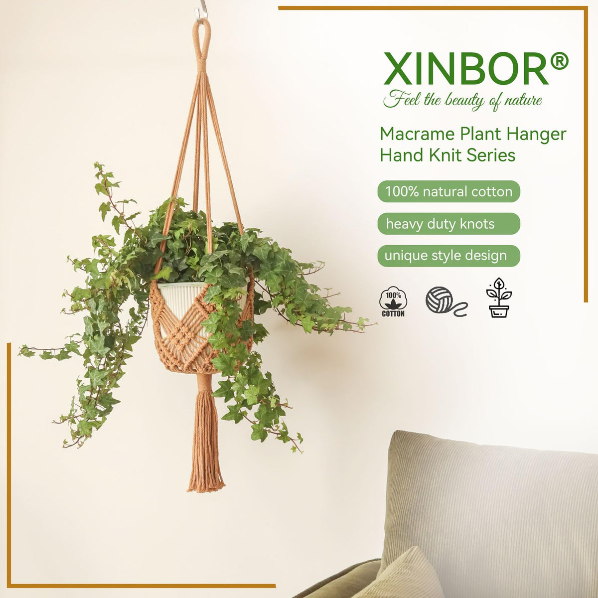 XINBOR Stainless Steel Hooks: two S-shaped hooks for easy installation and reliable hold.