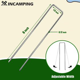 XINCAMPING 11-gauge galvanized stakes with rust-resistant durability outdoors
