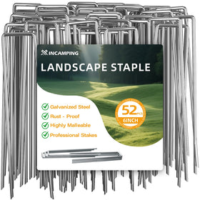 XINCAMPING 52-pack landscape staples securing weed barrier and fabric