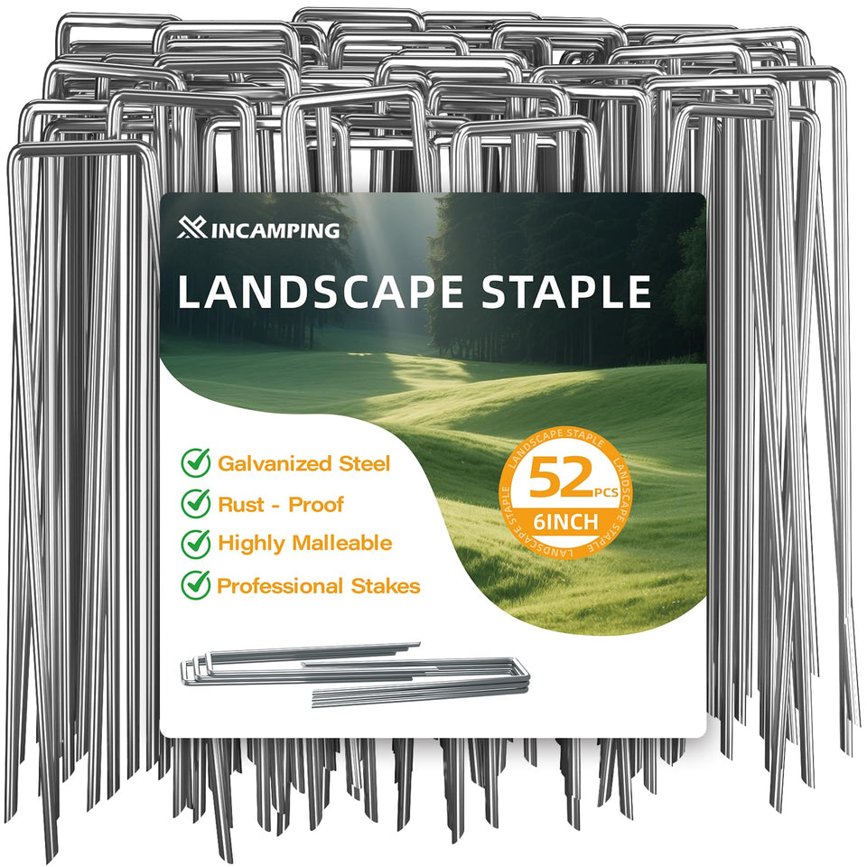 XINCAMPING 52-pack landscape staples securing weed barrier and fabric