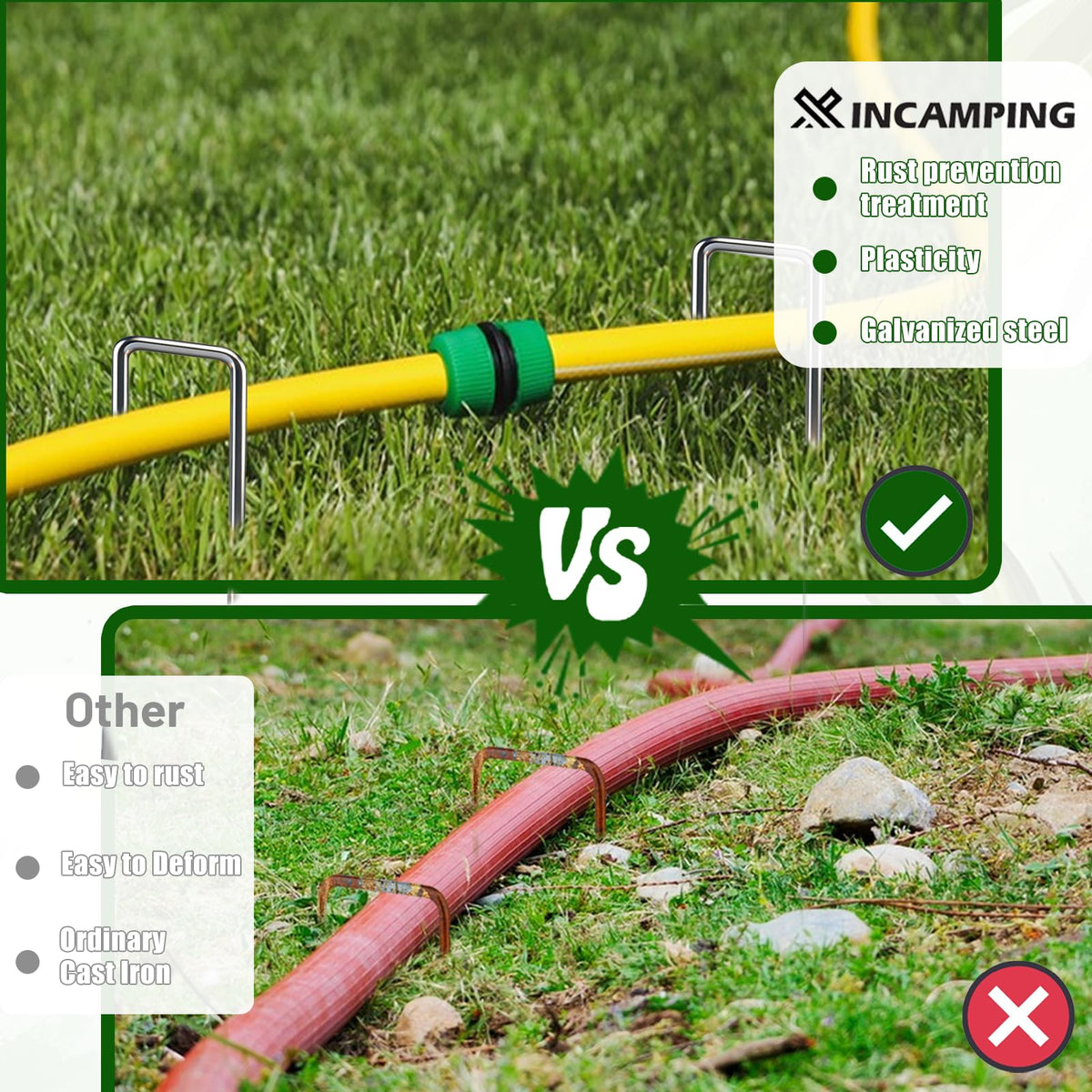 XINCAMPING rust-resistant garden stakes built for outdoor longevity
