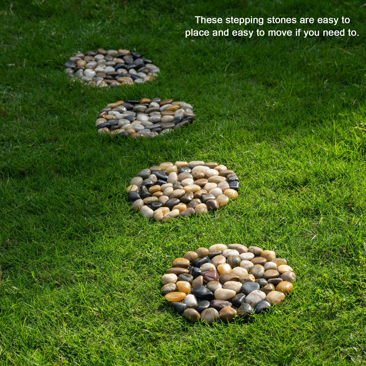 Decorative outdoor pathway stones add rustic charm to patios and gardens