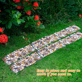 Xindian rectangular stepping mats are easy to rearrange for seasonal layouts