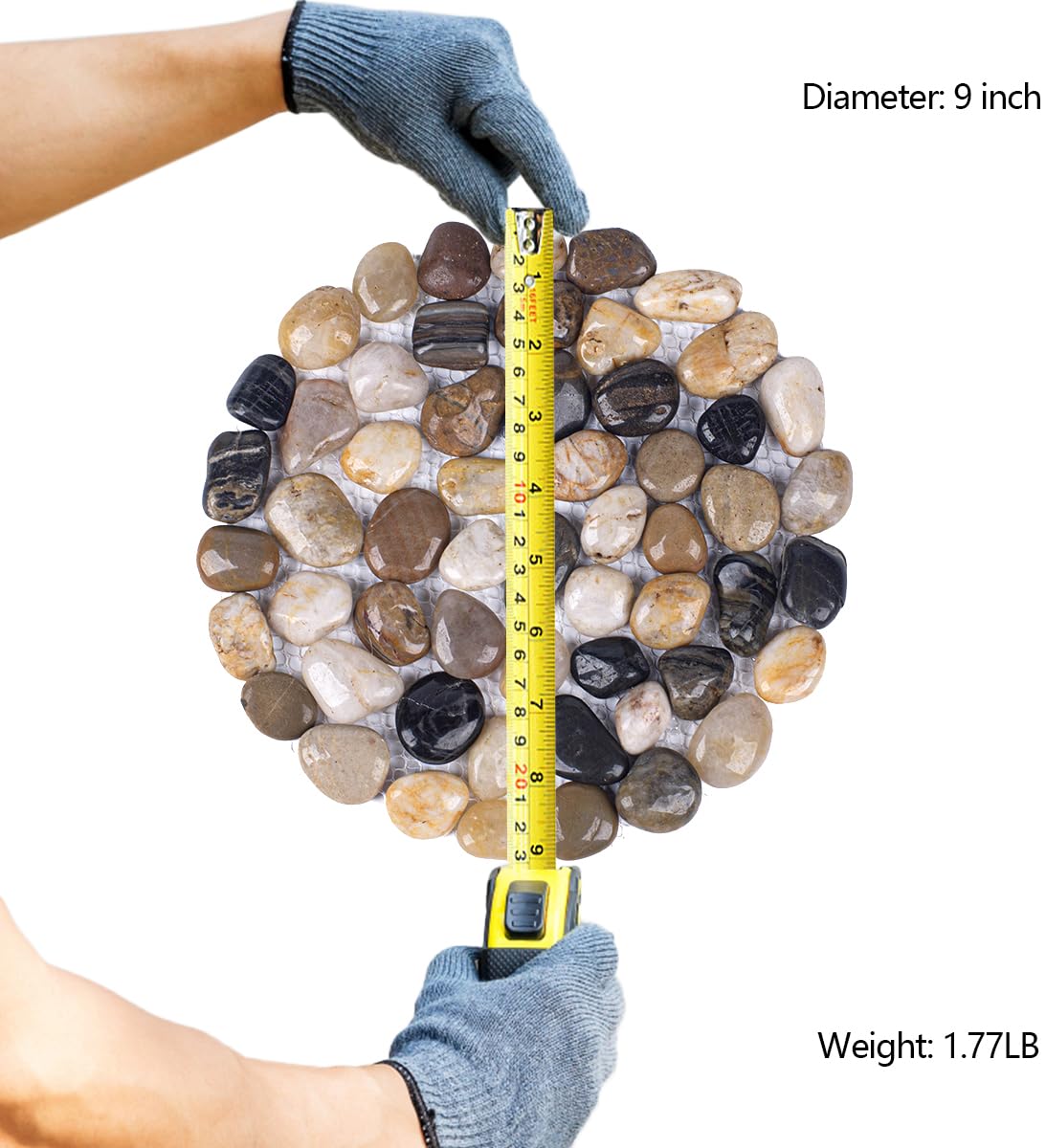 Xindian pebble mats with mesh backing, water-resistant for durable outdoor walkways