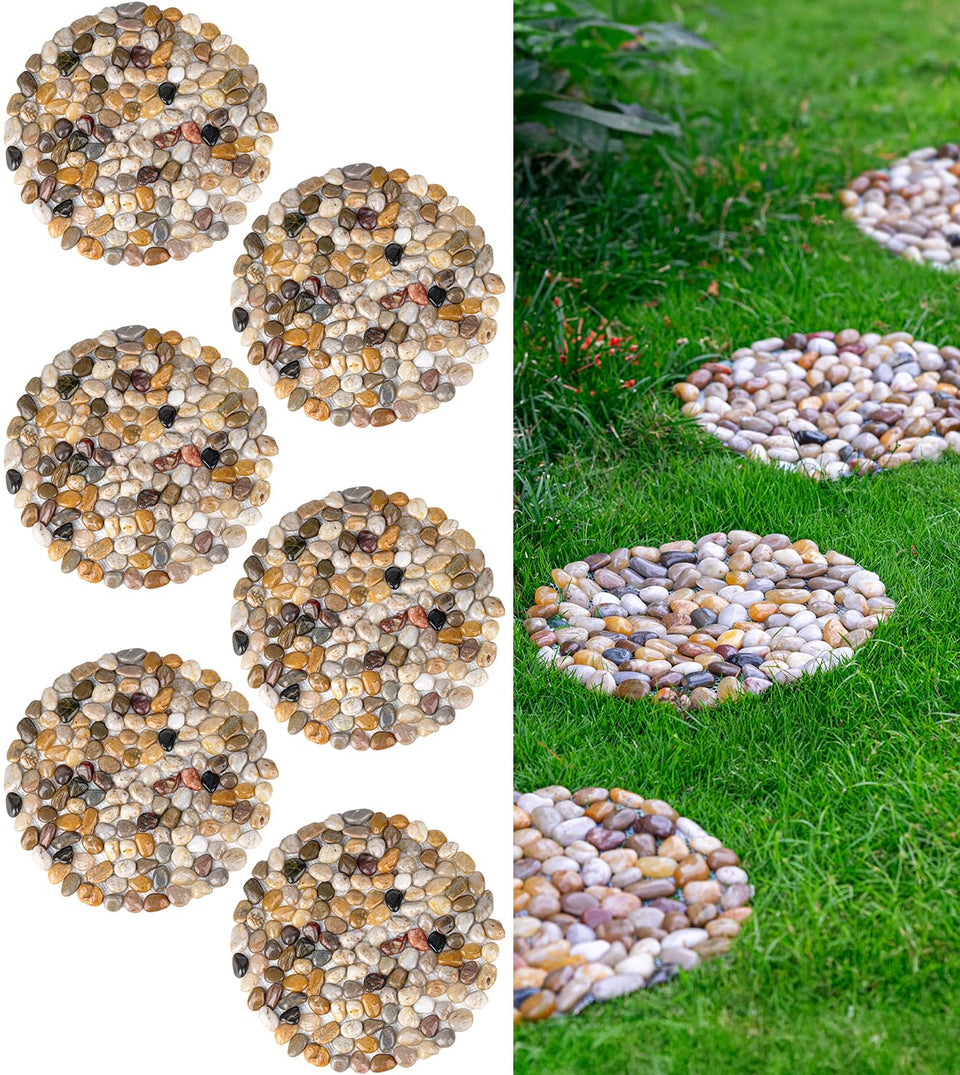 Xindian river rock stepping stones showcase natural aesthetics for a charming garden path.