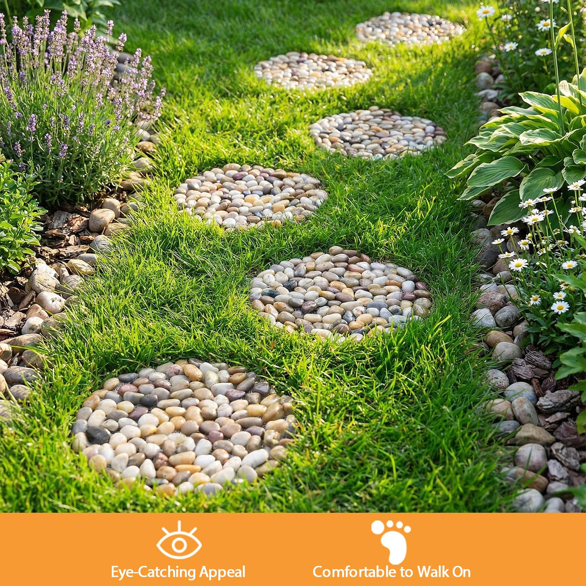 Xindian weather-durable backing keeps stones stable as soil settles into your landscape.