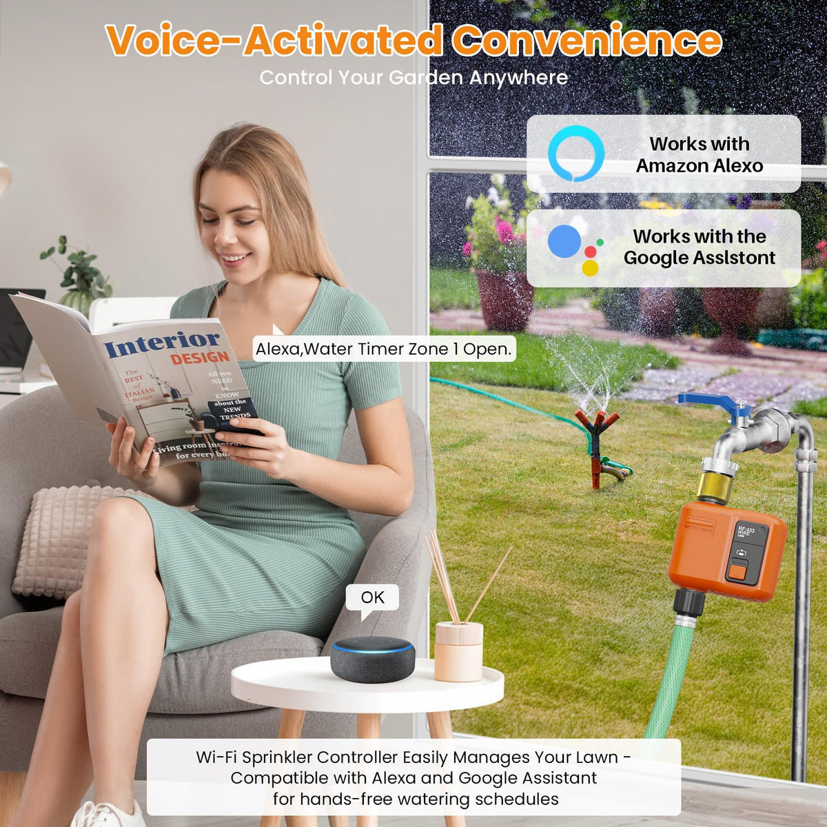 XinFuture remote-control-app makes watering easy from anywhere at home or away.