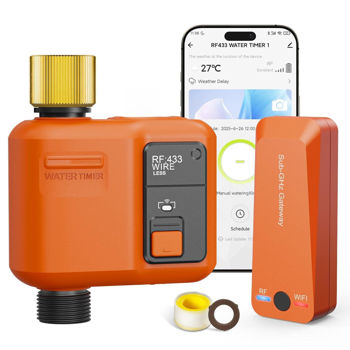 XinFuture 1-outlet timer delivers precise garden irrigation control.
