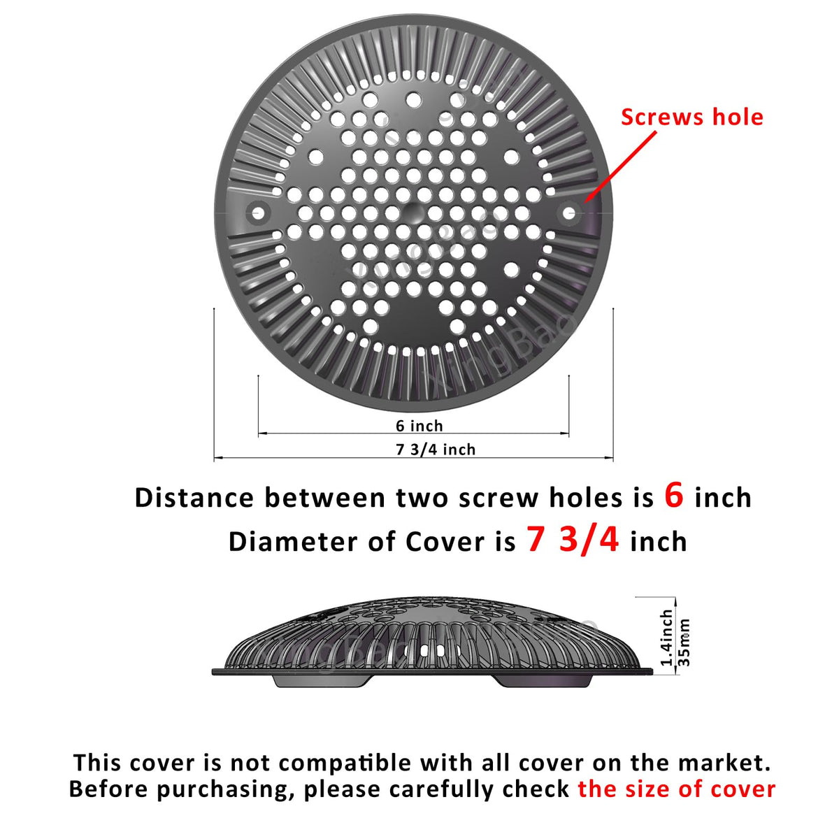 Close-up of XINGBAO WG1048E drainage holes reduces debris entry