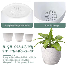 XINHUISHQZ pot with drainage tray for mess-free watering
