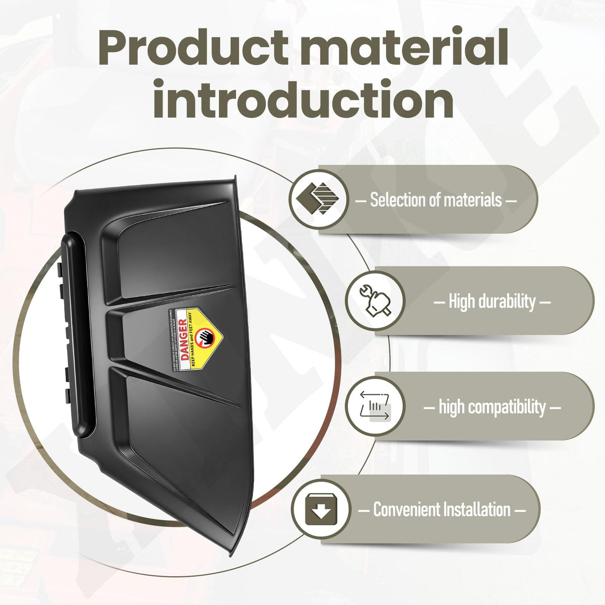 XINKE 04795000 side discharge chute designed to withstand debris during mowing