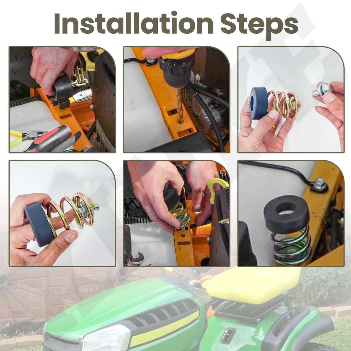 XINKE kit includes spring, cap, bolts, nuts, washers, and drill bit