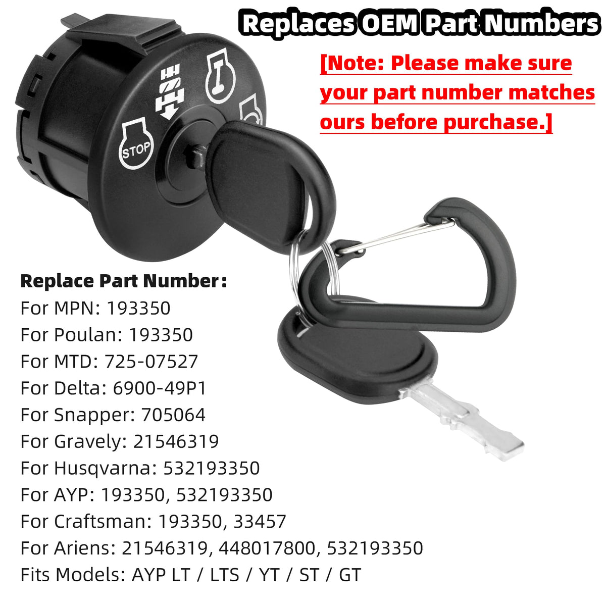 XINRINTONG packaging showing complete ignition switch kit for easy DIY fit