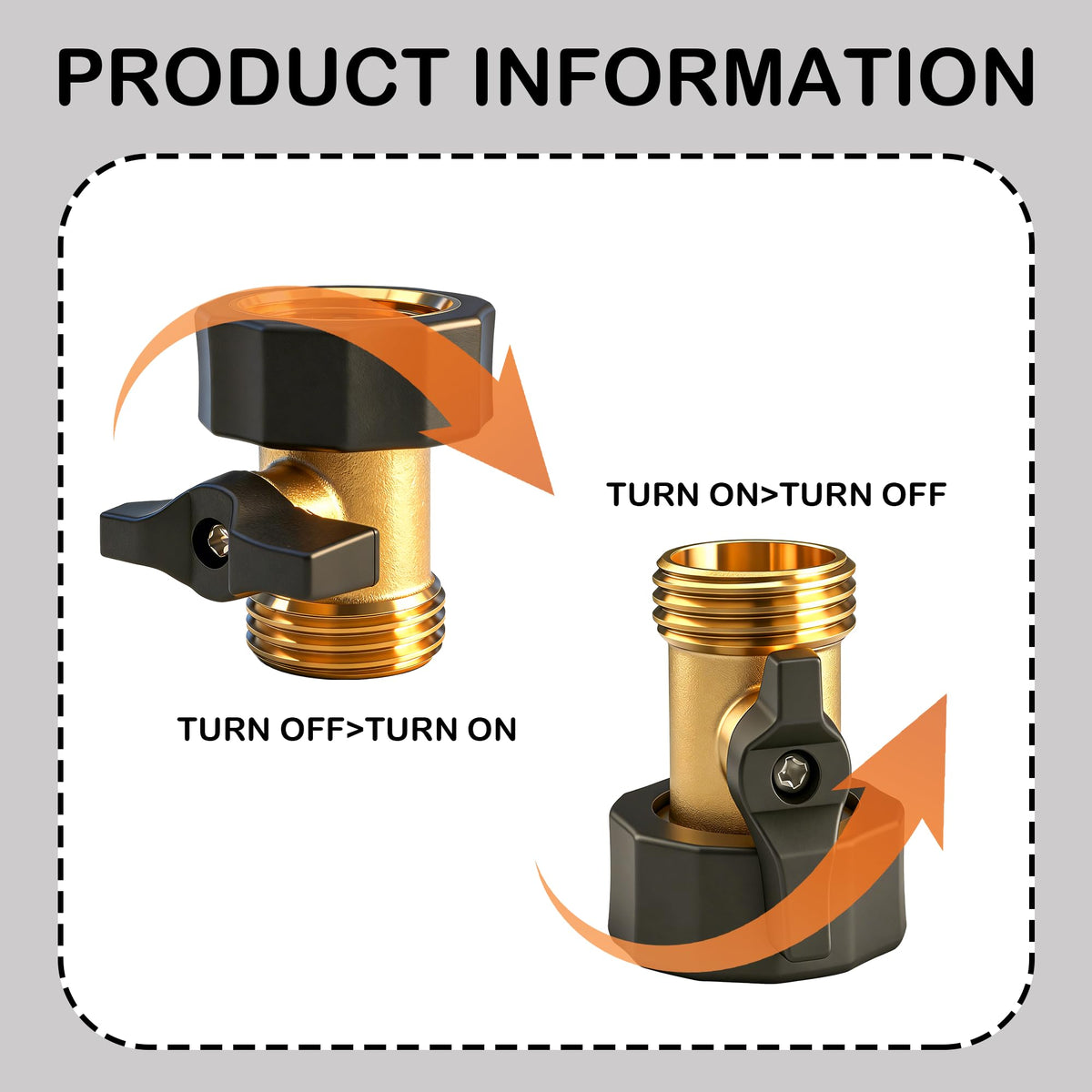 Xiny Tool 3/4-inch garden hose thread valve fits standard hoses