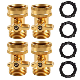 Xiny Tool brass garden hose shut-off valve pack for durable watering control