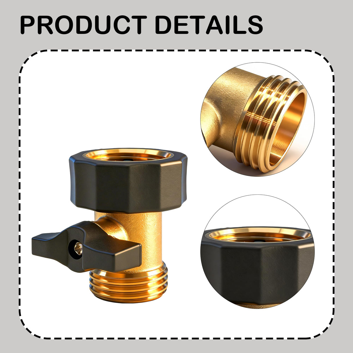 Xiny Tool brass valve includes extra washers for a tight seal