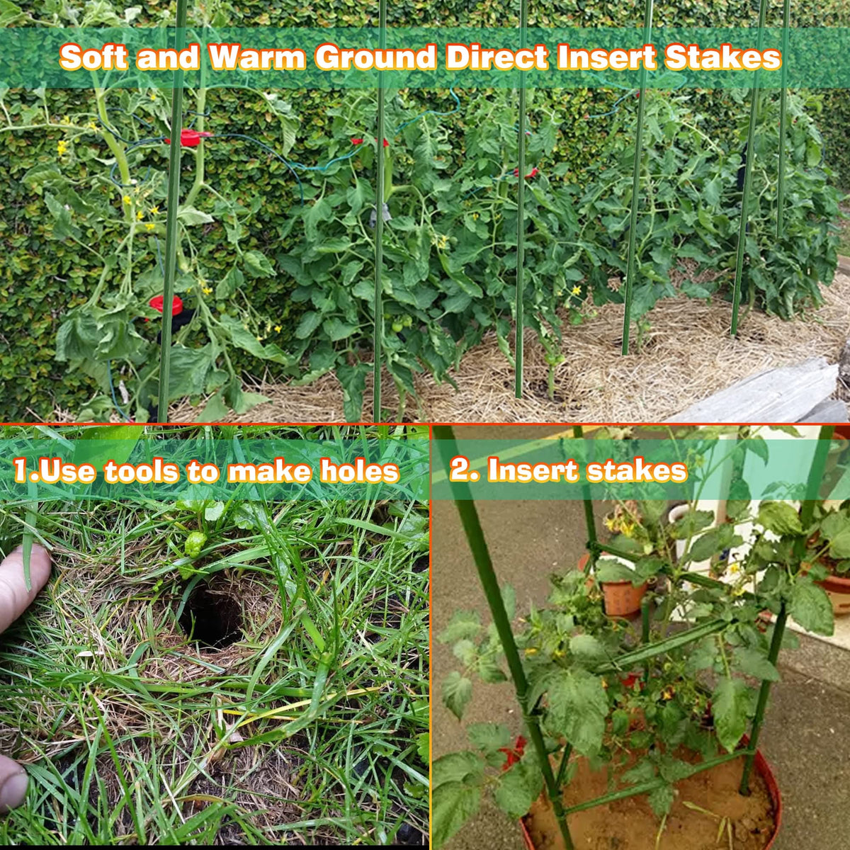 Xiny Tool easy-installation durable garden stakes in use