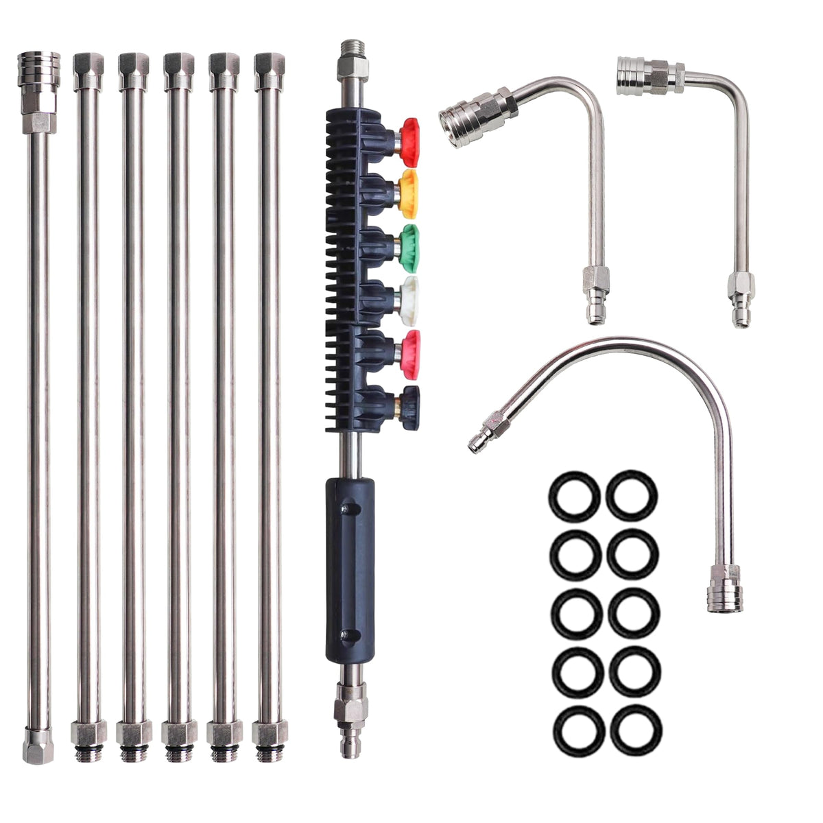 Xiny Tool extension wand 15 inches with 30-degree angle for precise exterior cleaning.