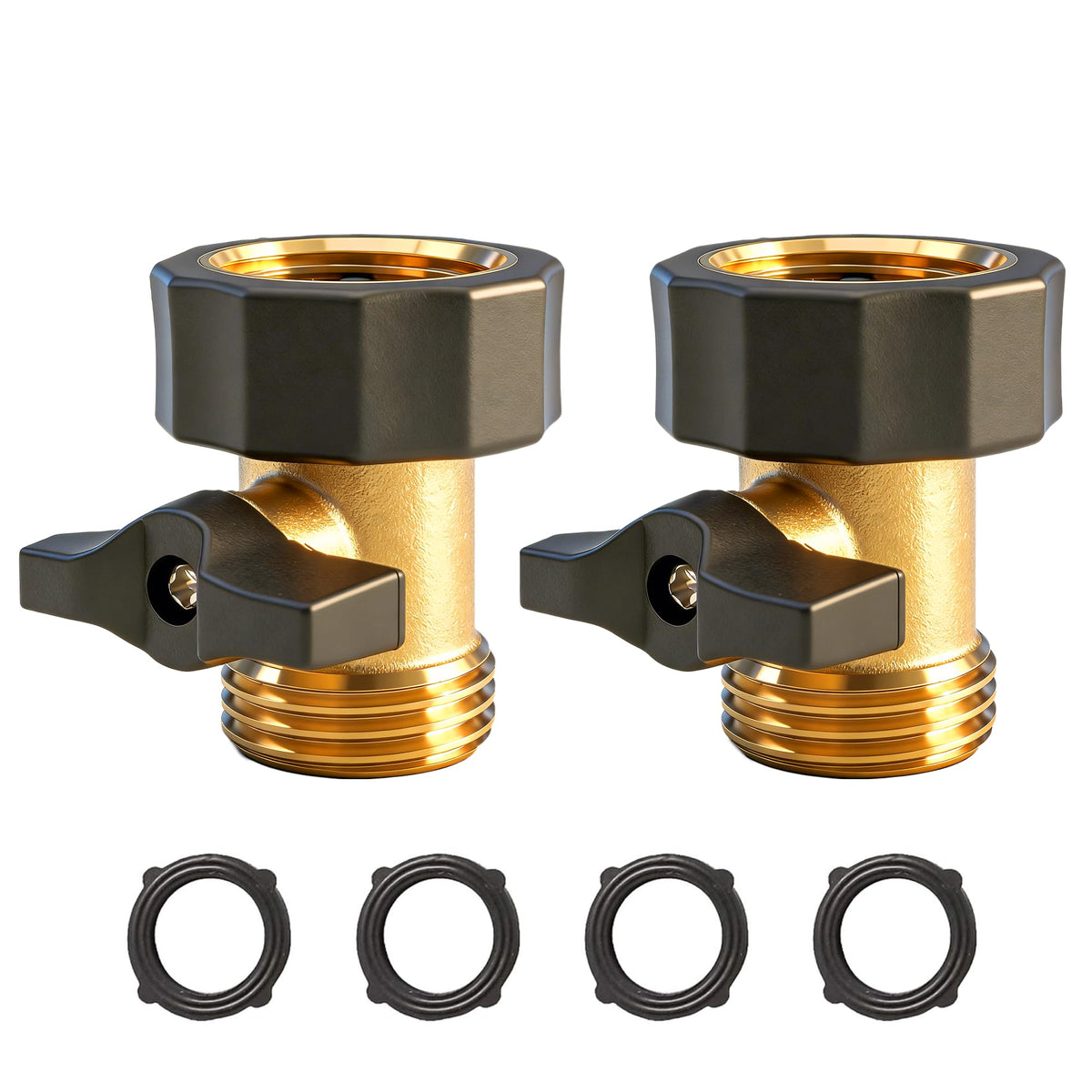 Xiny Tool garden hose shut off valve with extended handle for easy water control