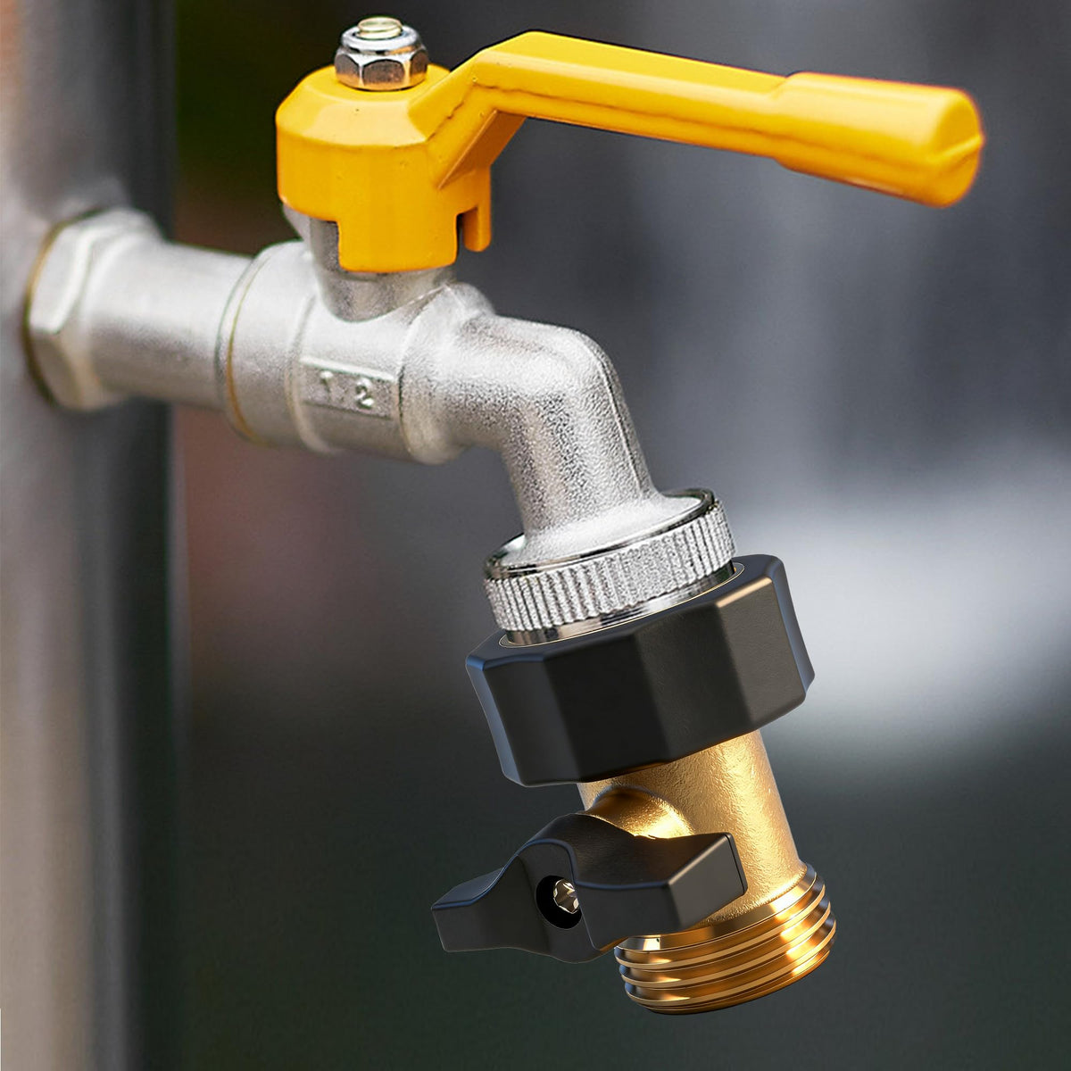 Xiny Tool hose connection valve suited for hoses, sprinklers, nozzles