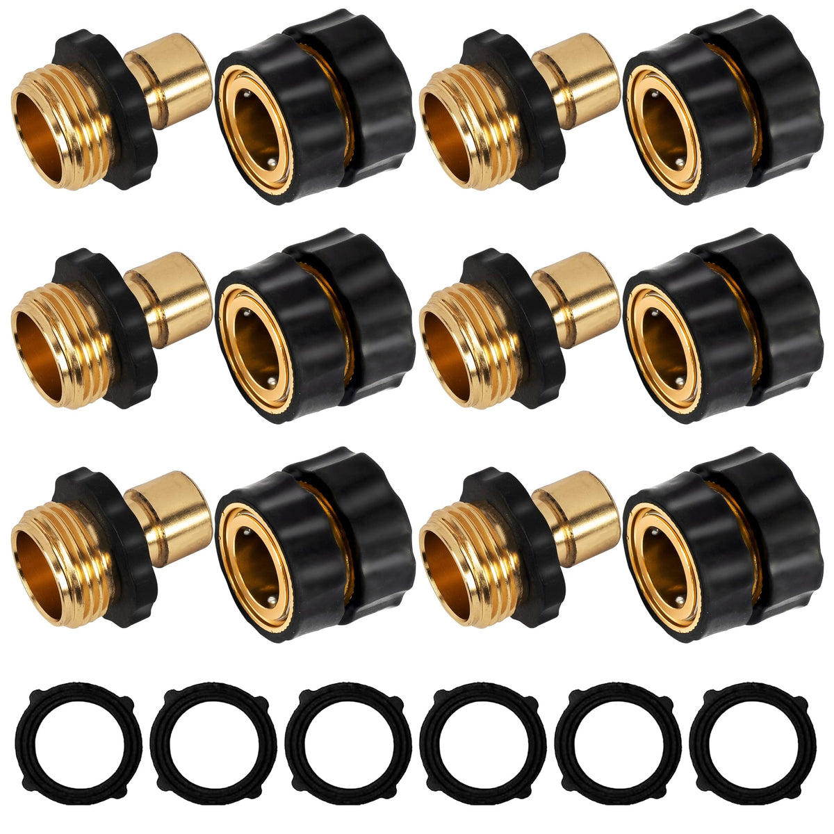 Xiny Tool quick-connect set shown for easy garden hose setup.