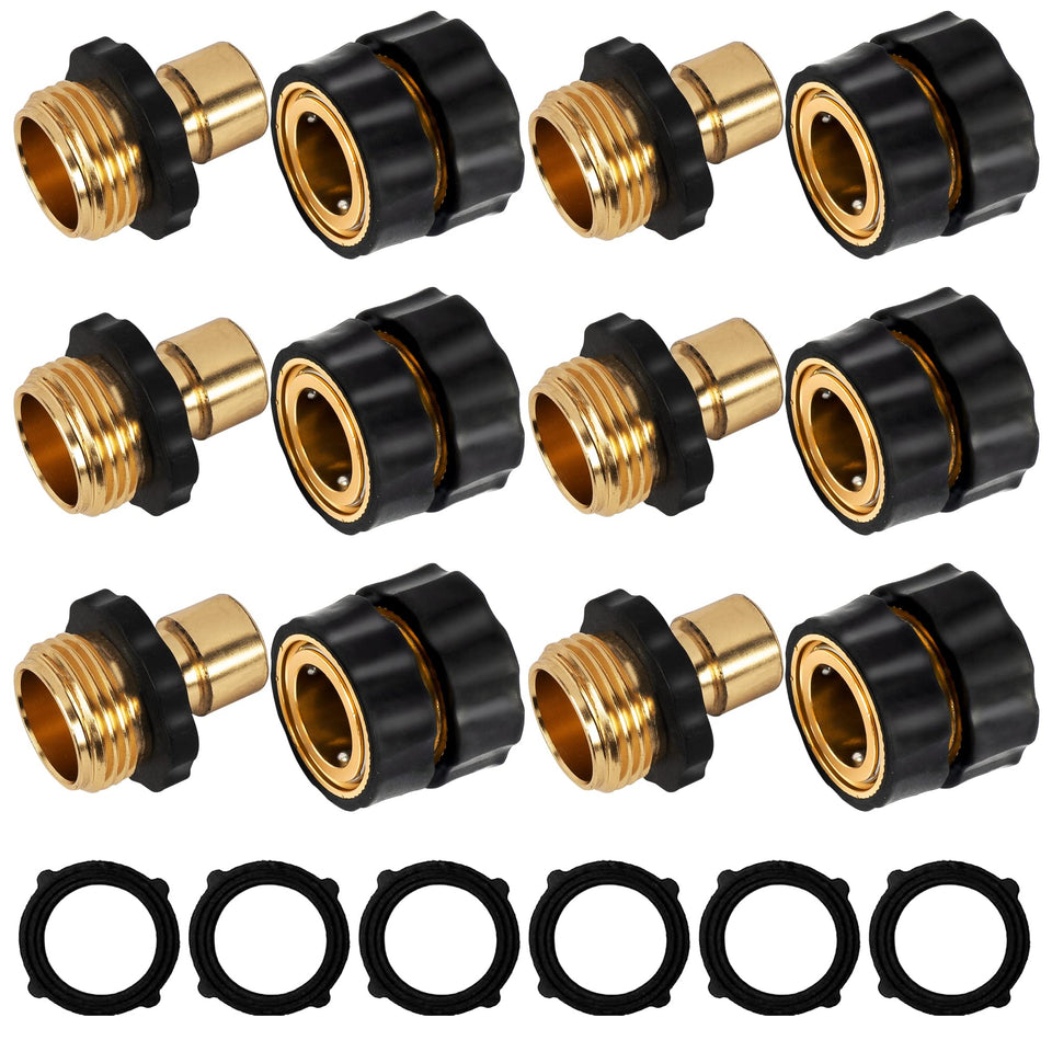 Xiny Tool quick-connect set shown for easy garden hose setup.