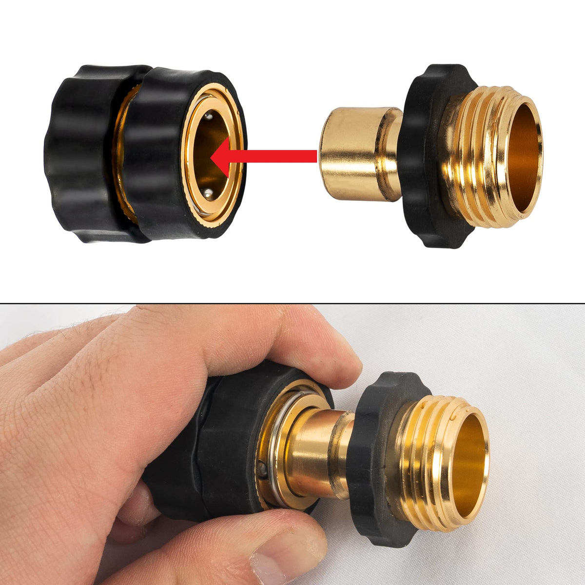Xiny Tool standard 3/4 inch hose adapter fits most hoses.