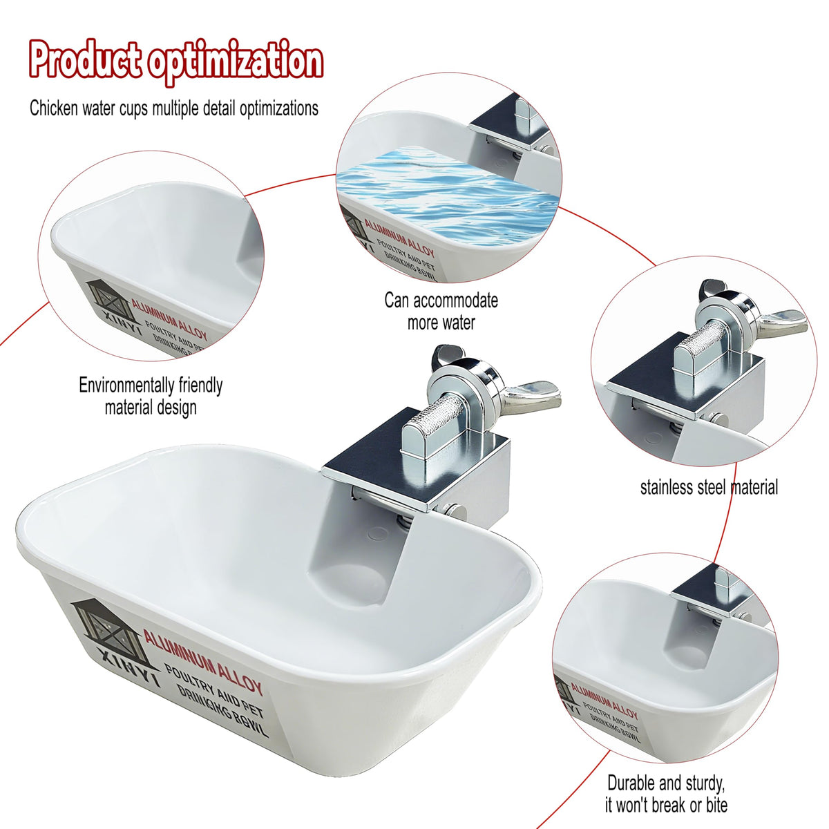 XINYI water cup installation kit enables fast mounting on buckets and tanks.