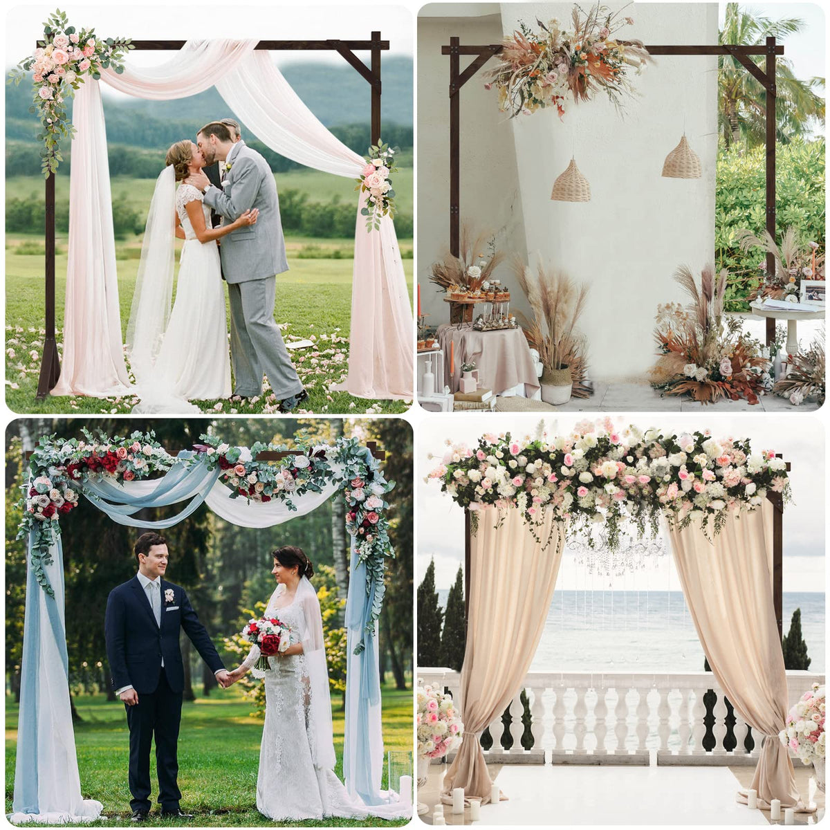 Xiomot easy assembly wedding arch simplifies setup with included tools.