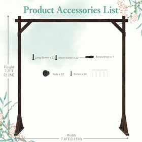 Xiomot wooden arch stand for outdoor ceremonies creates a stable focal point.