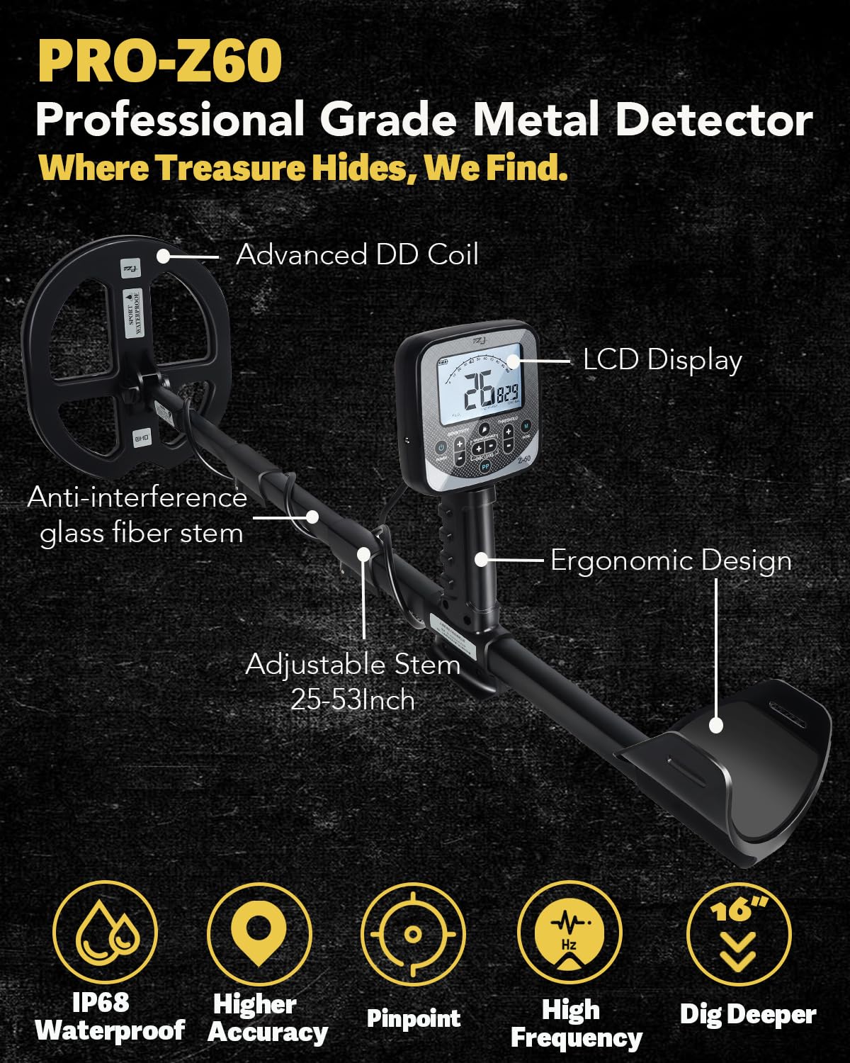 xiutantxmd PRO-Z60 19-23 kHz tuning highlights tiny target detection