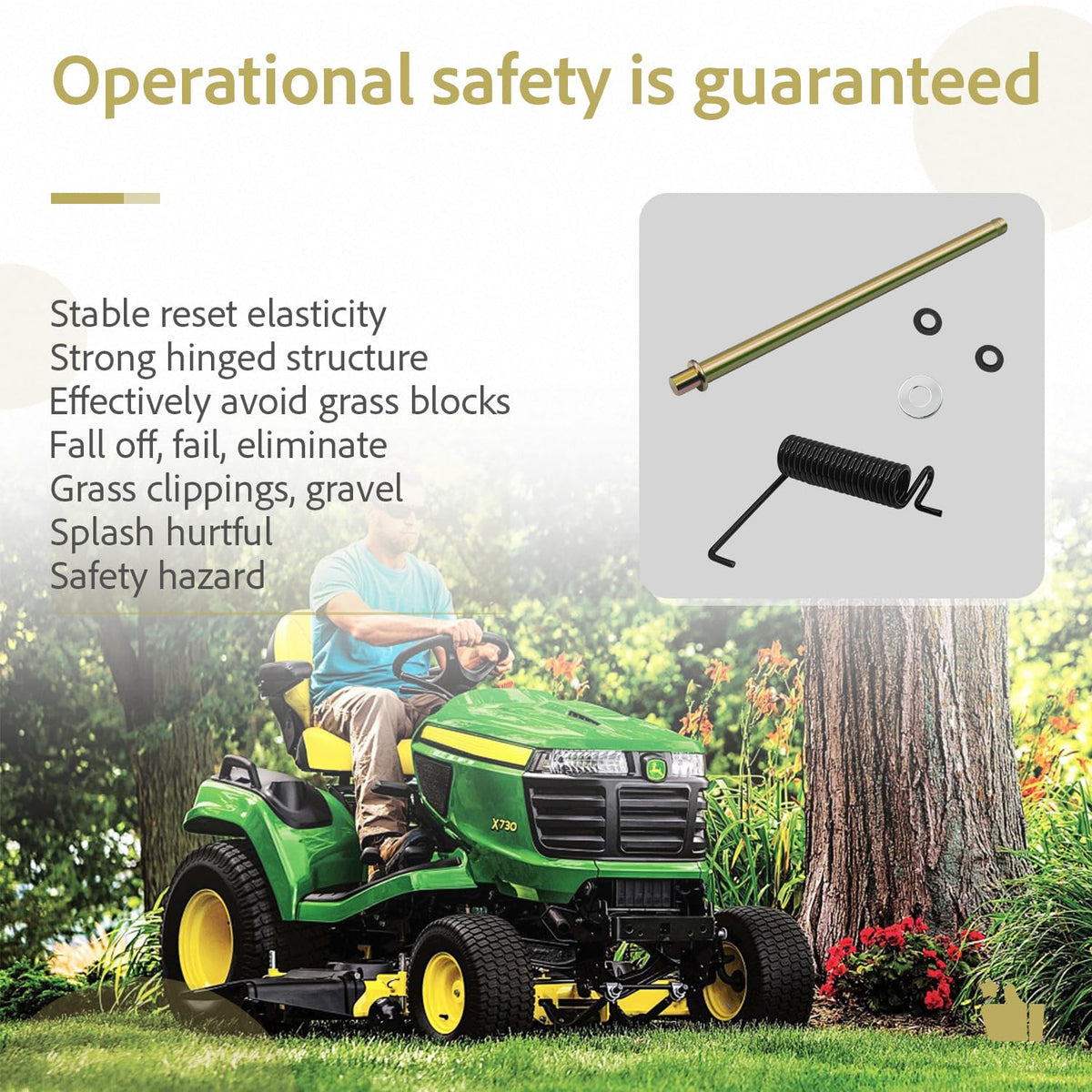 XVRTJ Craftsman 42-inch mower deflector hardware kit with complete mounting parts.