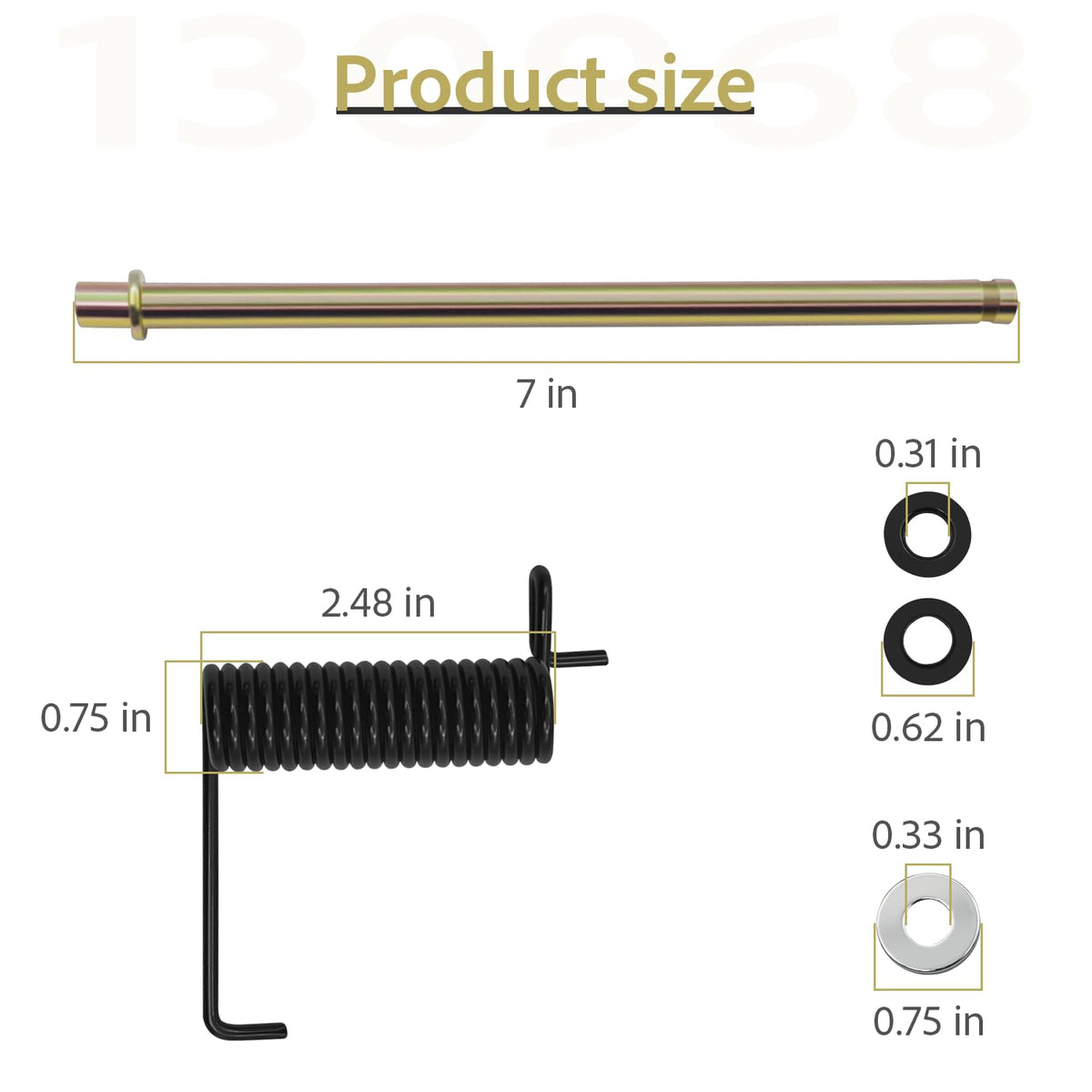 XVRTJ deflector rod assembly helps maintain stable alignment during mowing.